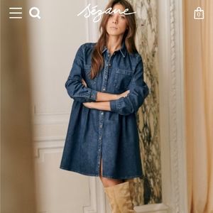 Leana Dress dark blue denim